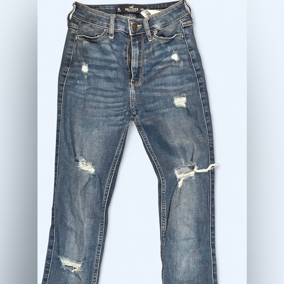 Hollister Ultra High Rise Super Skinny Distressed Jeans Size W24 L32 - Picture 2 of 4